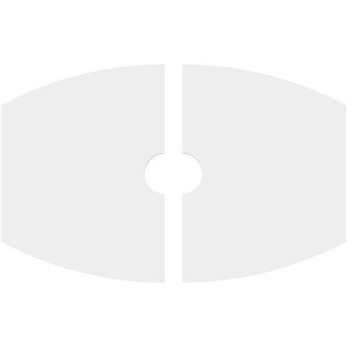 Image of Ekena Millwork CMP16X10KY2-02000 Kailey Architectural Grade PVC Contemporary, Two Piece Urethane Ceiling Medallions 16 inchW x 10 5 /8 inchH x 2 inchID x 8 1 /2 inchC x 1 inchP