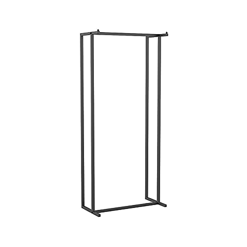 Elegante perchero horizontal negro de 80 cm, colgador de ropa independiente para dormitorio, sala de estar y espacios comerciales, diseño simple para una fácil colocación