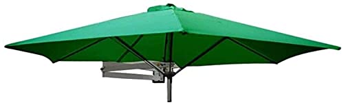 Parasol, Sun Parasol Parasols montada en la Pared con Poste de Metal - Balcón de jardín al Aire Libre Balcón Sunshade Sunshade, 8 pies/250 cm (Verde)