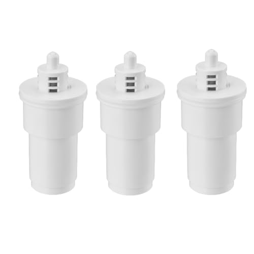 VEVOR Wasserfilter-Ersatz mit 0,3 L/min Durchflussrate für Kannen & Spender (3 Stk.) BPA-frei, hält 3 Monate oder 150 L, reduziert Kalk Blei Chlor, für Wasserfilterkanne 6216 Weiß