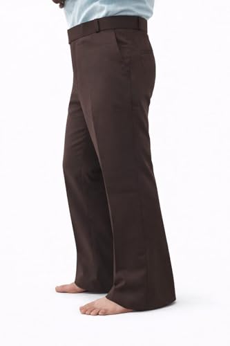 Image of Men's Bootcut Trousers Dark Brown