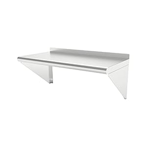 12”x36” Wall Mounted Stainless Steel Shelf NSF Commercial Metal Wall Mount Floating Shelving for Kitchen, Restaurant, Food Truck,Garage,Home & Hotel …