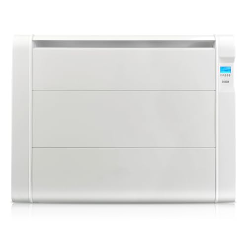 HJM Émetteur thermique basse consommation AMD 2000, chaleur rapide, programmation 24/7, fonctions économiques, Turbo programmable, 2 000 W, blanc