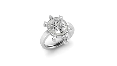 Image of LMDPRAJAPATIS Certified Natural Navratna Best Of Luck Gold & Silver Plated Tortoise Adjustable Ring for Men Or Women's