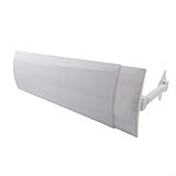 Honseadek Klimaanlagen-Deflektor für direkten Luftstrom, verstellbare Windschutzscheiben-Leitung für AC-Einheiten, kompatibel mit den meisten und geteilten Modellen, weißes PP + PVC-Luftstromführung