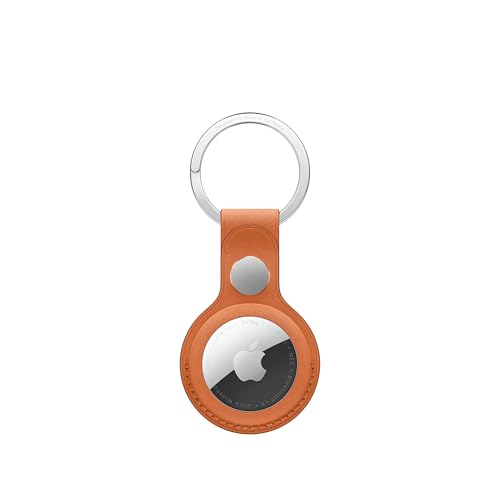 Llavero para AirTag Apple de trenzado fino naranja zorro con sujeción segura