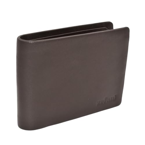 Image of Genuine Leather Bi-Fold Wallet (Brown) for Men | 3 Card Slots, 2 Hidden Pockets, 3 Notes Compartments and 1 Coin Compartment | Non-Stitched, Seamless Design, Stylish and Durable