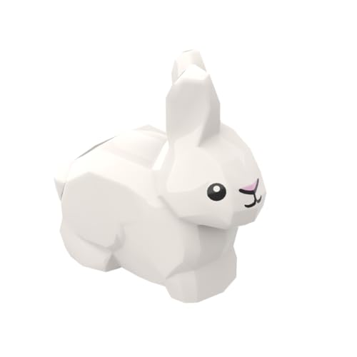 Gobricks Animals Small White Rabbit 10PCS Compatible with Lego GDS-90073 29685 Classic Bulk Toy MOC Color:White 1