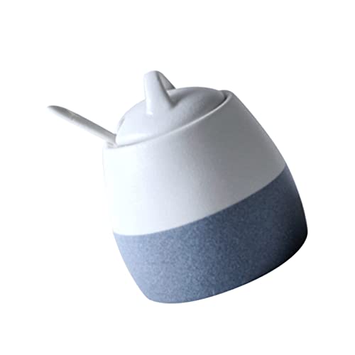 Alipis Ceramic Seasoning Bottle Japanese Style Salt Pepper Jar Spoon Home Restaurant Decorative Storage Pot