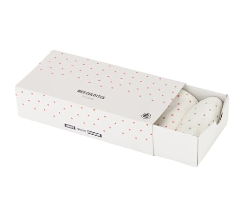 Petit Bateau Girls' Mini Hearts Cotton Briefs - 5-Pack STYLE A04CY SIZES 2-12 YEARS3