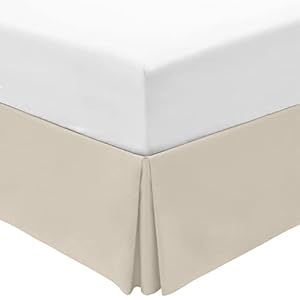 Mellanni Bed Skirt Cal King Size- Bed Frame - 15-Inch Tailored Drop Pleated Dust Ruffle - Wrinkle, Fade, Stain Resistant - 1 Bedskirt (Cal King, Sand) Mellanni Bed Skirt Cal King Size Bed Frame 15 Inch Tailored Drop Pleated Dust Ruffle Wrinkle Fade Stain Resistant 1 Bedskirt Cal King Sand