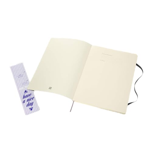 Moleskine Classic Plain Notebook, Notebook with Soft Cover and Elastic Closure, Size A4 21 x 29.7 cm, Colour Black, 192 Pages