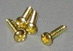 200 Tornillos con cabeza Phillips redonda/pan No. 4 de 1/2 pulgada de largo con acabado en latón miniatura 2