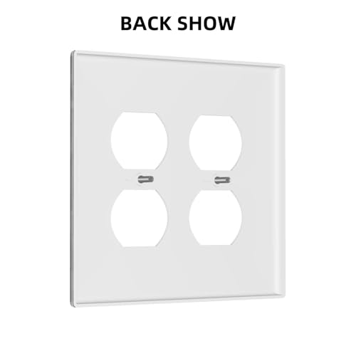 Decorative Outlet Covers Vintage Black Wood Plank Wooden Board 2 Gang Outlet Cover Wall Plate Double Duplex Light Switch Cover Plate Switch Plate Covers for Farmhouse Decor