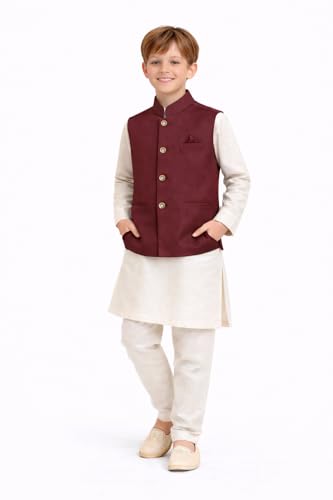 Image of BABY BOSS Stylish & Soft Sleeveless Waistcoat Nehru Jacket for Kids Boys