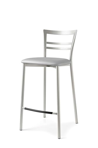 Connubia Set 2 Sgabelli GO! CB1513 Struttura P95 mt. ACCIAIO SATINATO Sedile 480 Sonor ALLUMINIO