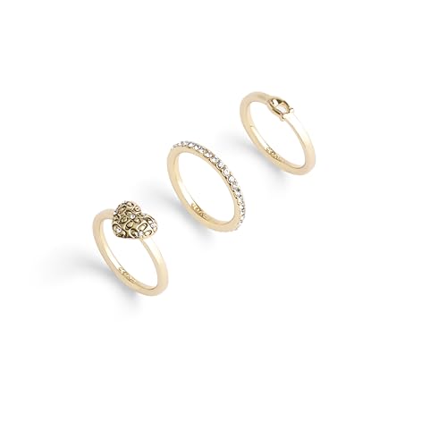 COACH Womens Signature Quilted Heart Ring Set2