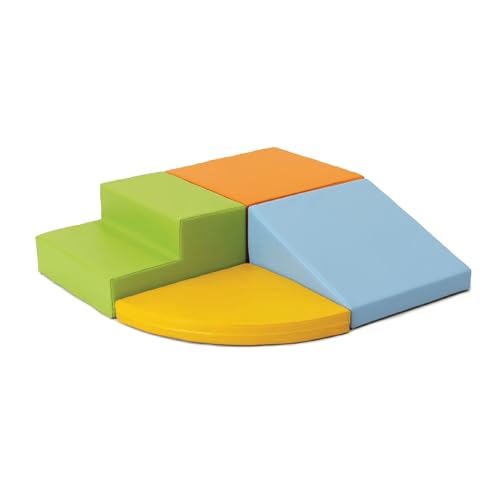 IGLU Soft Play 4 XL Modules de Motricité Modules en Mousse Blocs de Construction Jouets éducatifs (Couleurs claires)