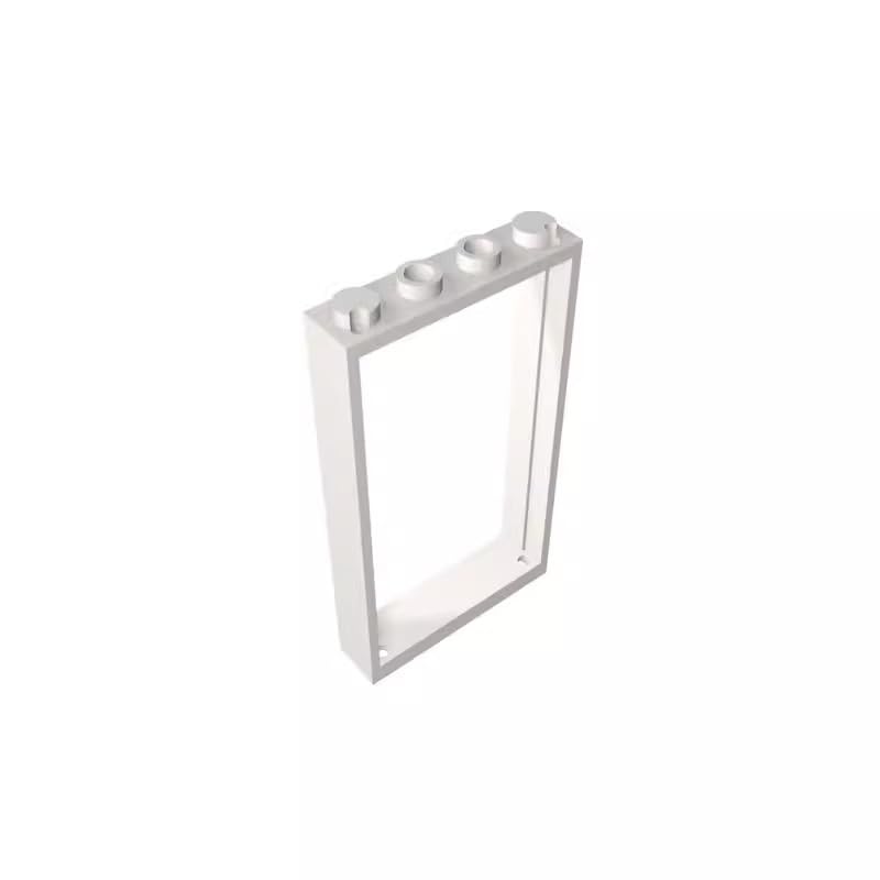 Gobricks 60596 Door Door Frame 1x4x6 Type 2 10 Pieces GDS-874 Compatible with Lego Building Blocks Color:White โ image 1
