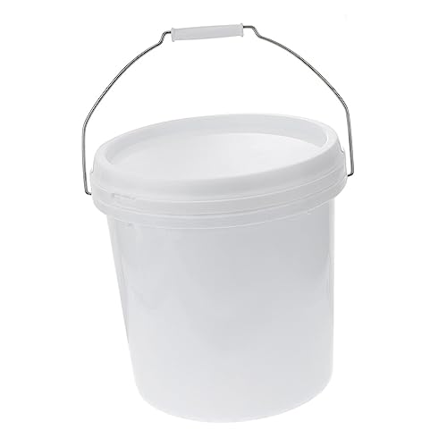 SOLUSTRE Sturdy Plastic Household Barrel Paint Pail Lid White Kitchen Container