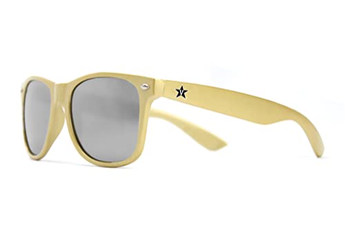 NCAA Vanderbilt Commodores VAN-1 Gold Frame, Silver Lens Sunglasses, One Size, Gold