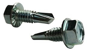 1/4"-20 x 1-1/2" Hex Washer Head Self Drilling Screws, Serrated, 1250 Pack