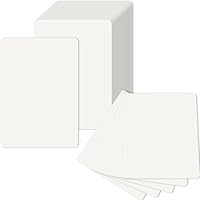 80 Stück A6 Kraftpapier Karten, Blanko Postkarten Weiß 10.5x14.8CM 300g/m² Kraftpapier-Karten Set Druckbar Postkarten Blanko Karten für Selbstgestalten beschriften oder bedrucken