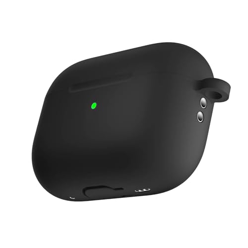 Image of Airpods 4 Cover Silicone Case (2024) Active Noise Cancellation (ANC) with Keychain Protective Case (Black)