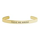 Brian Bula Charlie Kirk Bracelet Prove Me Wrong 18kt Gold Plated Cuff Jewelry