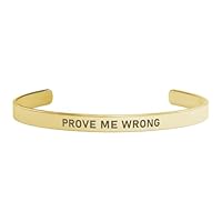 Brian Bula Charlie Kirk Bracelet Prove Me Wrong 18kt Gold Plated Cuff Jewelry
