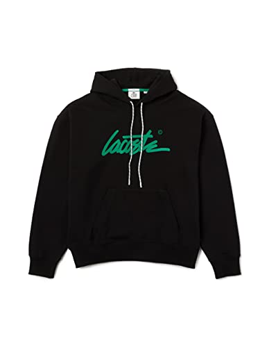 LACOSTE L!VE SH2778, Sudadera Unisex adulto, Negro (Noir/Fluorine), L Cover