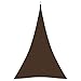 vidaXL Toldo de Vela Parasol Lona Protector Solar Sombra Patio Jardín Terraza Balcón Parque Exterior Triangular de Tela Oxford Marrón 3x4x4 m