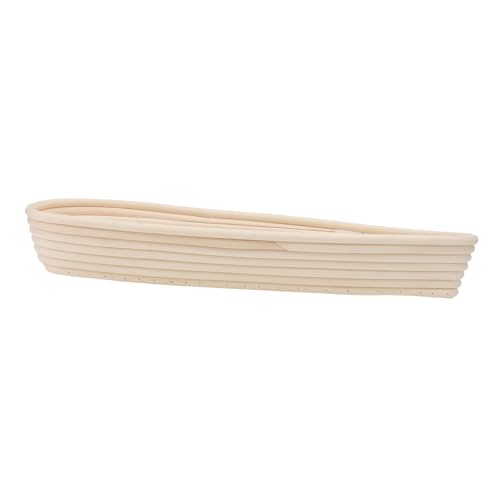 IWOWHERO Cesta Fermentación Pan Alargada Rattan Natural Molde para Hornear Pan Casero Ligera Resistente Reutilizable Segura para Masa Aireada