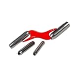 FLCPJGV Masonry Brick Jointer Tool Stainless Steel Masonry Joint rakerBrick Jointer Wall Joint Trimmer Barrel Jointer Builder Trimming Tool for Ceramic Tile, Red