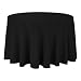 Sparkles Make It Special 10-pcs 108" Inch Round Polyester Cloth Fabric Linen Tablecloth - Wedding Reception Restaurant Banquet Party - Machine Washable - Choice of Color - Black