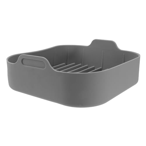 Luxshiny Dishwasher Safe Silicone Grill Pan Steaming Cooling Basket Quick Cooking Easy Cleaning