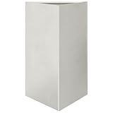 vidaXL Pflanzkübel, Blumenkübel mit Boden, Pflanzkasten Pflanztopf für Garten Balkon Terrasse, Blumentopf Pflanzgefäß Blumenkasten, Dreieckig Edelstahl