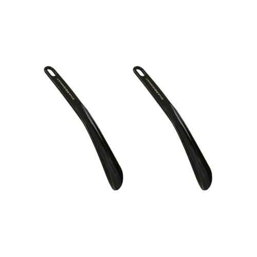 Image of Chardonnay Shoe Horn | Travel Friendly Shoe Wearing Stick for Men & Women | Medium Handle | Easy Slip-On for Shoes | Elegant Business, Wedding & Casual Formal Footwear Accessory - Black