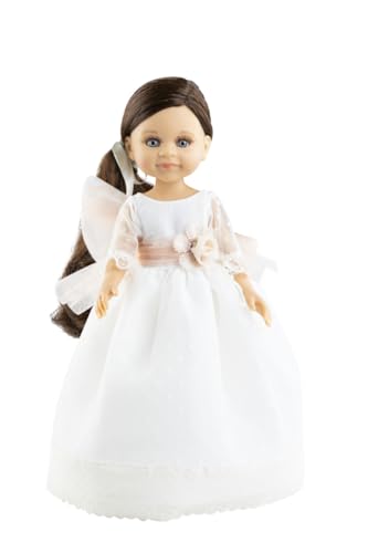 Paola Reina Poupée Amigas Cleo - Robe de mariée - Robe de communion - 32 cm