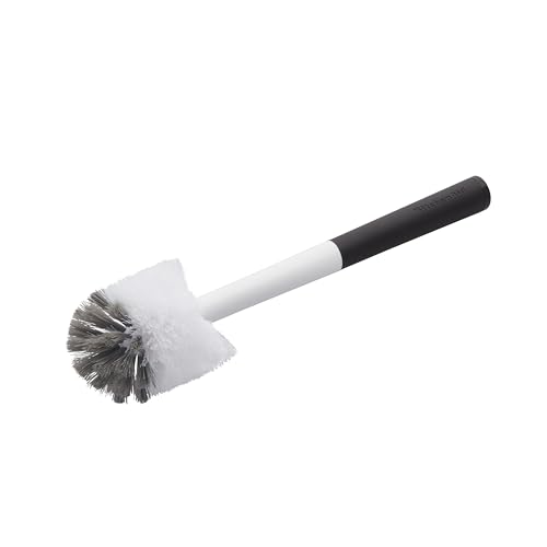 KitchenAid Brush for Travel Mugs, Water Bottles, Vases, and More, Non Slip Comfort Grip Handle, Black and White