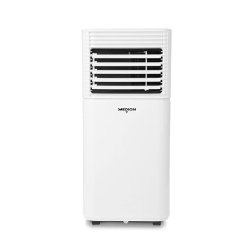 MEDION Smarte Mobile Klimaanlage mit Abluftschlauch P701 (7000 BTU mobil inkl. Fensterabdichtung bis 25m 3in1 Kühlen Entfeuchten Ventilieren App- und Sprachsteuerung Schlafmodus MD 37672)