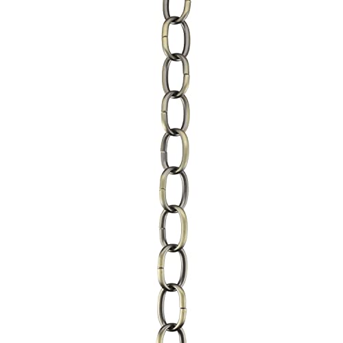 Image of Aspen Creative 21106-51,Steel 10 Feet Heavy Duty Chain for Hanging Up Maximum Weight 50 Pounds-Lighting Fixture /Swag Light /Plant in Antique Brass.9 Gauge.