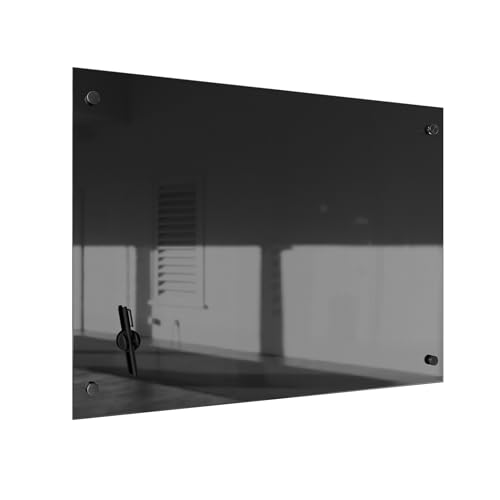 R&G Magnetic Glass Dry Erase Black Board,48" x36“ Frameless Whiteboard Set for Office,School and Home by R&G - Used condition - CA$97.65