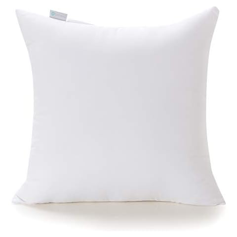 Acanva Decorative Square Throw Pillow Insert Cushion, 26x26'', White Cover