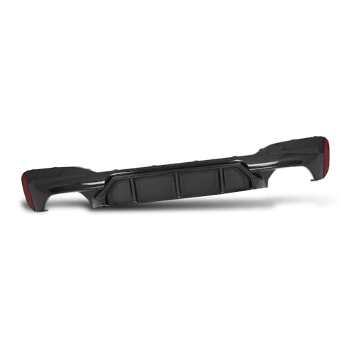 G-PLUS Rear Diffuser Compatible with BMW G30 5 Series 2017 2018 2019 2020 2021 2022 2023 Only Fit Models with M Sport Bumper Carbon Fiber Black
