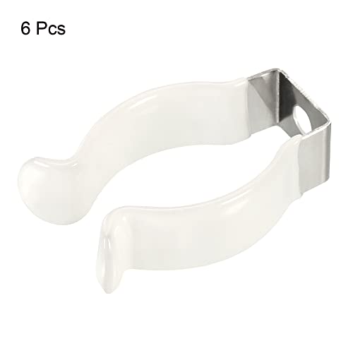 Image of MECCANIXITY T8 U Clips Holder Bracket for LED Light Bulb Mounting Bracket Support Stainless Steel Fluorescent Tube Holder Lighting Accessories Pack of 6
