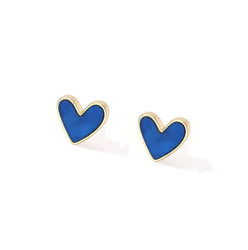 Mini Heart Stud Earrings, Hypoallergenic Tiny Small Cartilage Tragus Stud Earrings for Women Silver/Gold