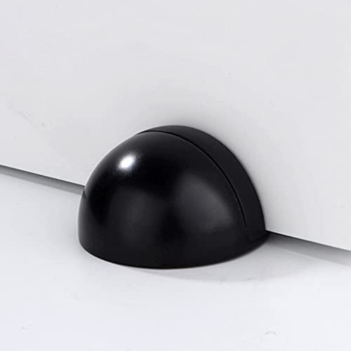 Butée de porte en alliage noir mat design invisible et robuste pour sol - 2