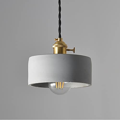 Lámpara de techo industrial vintage de cemento loft con casquillo de latón para restaurante