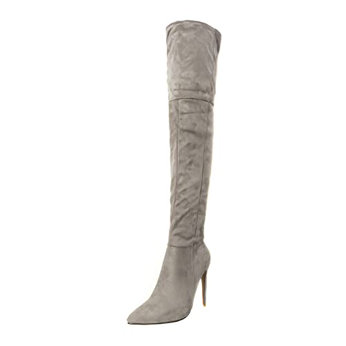 Bottes mode femmes au dessus du genou talons hauts stiletto 11cm classiques